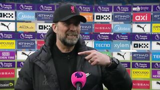 Manchester City 2-2 Liverpool | Jurgen Klopp Post Match Interview | seven games to go we will try