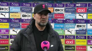 Manchester City 2-2 Liverpool | Jurgen Klopp Post Match Interview | seven games to go we will try