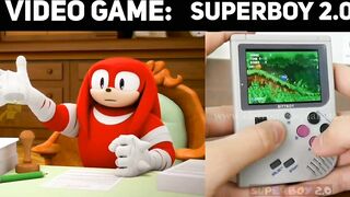 Knuckles Aprovando Video Games (VIDEO GAMES)