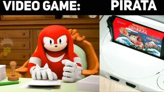 Knuckles Aprovando Video Games (VIDEO GAMES)