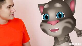 Talking Tom and Talking Angela in Real Life - Mukbang Food Challenge and Me