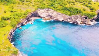 Panoramic Beauty of Broken Beach Nusa Penida Bali