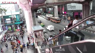 Bangkok life - Rush hour in public transport - Thailand travel vlog 11b