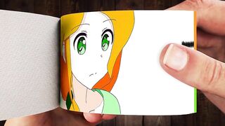 Alex and Creeper Girl | Minecraft Anime Flipbook Animation