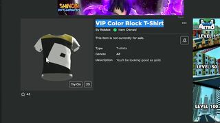 [FREE ITEM] HOW TO GET VIP COLOR BLOCK T-SHIRT IN ROBLOX - QR Code Included!