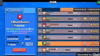 Vi mostro il mio club e i miei brawler. Brawl stars.