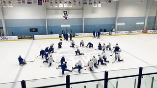 Watch now: Owen Power leads stretching at Buffalo Sabres practice