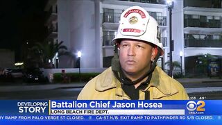 Three-alarm fire breaks out on 14th floor of Long Beach high-rise