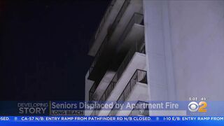 Three-alarm fire breaks out on 14th floor of Long Beach high-rise