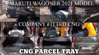 Maruti WAGONER 2021 Model || Company fitted CNG parcel tray || Modification By Navkar Motors ￼