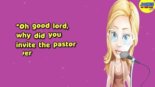Funny Jokes: The pastor is invited for dinner, and is shocked by the little girls telling of grace