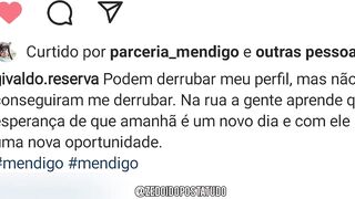 MENDIGO Perde conta oficial no Instagram com quase 500mil seguidores #zedoidopostatudo