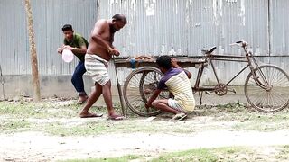 Best tyre punture Prank 2022  Best Funny Video For Laughing!! by bidik  prank