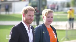 Harry and Meghan make public appearance ahead of Invictus Games | 9 News Australia