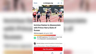 Please sign this Petition to remove Harry as patron of Invictus Games https://chng.it/LGnjQcDmqx