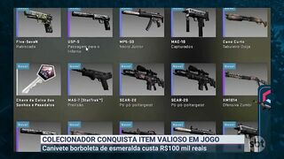 SBT Games: youtuber brasileiro ganha item milionário no Counter Strike | Primeiro Impacto (15/04/22)