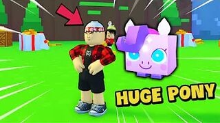 Roblox - Nhờ Đội Cái Tô Trên Đầu Mình Mở Được HUGE PONY Trong Pet Simulator X!