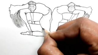 Dirty This Illustration Drawing? | Pencil Drawing Technique | Drawing | Yoga | Hot Yoga |