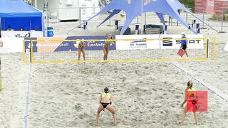 Women's Beach Volleyball Big Fight for Final Set