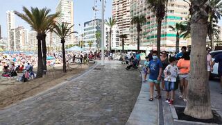 BENIDORM ????????FULL LEVANTE BEACH EASTER WEEKEND  APRIL 2022 Costa Blanca Spain Walking Tour 4K