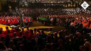 Prince Harry and Meghan Markle welcome celebratory crowd to Invictus Games in The Hague