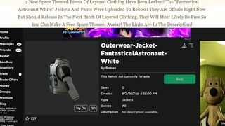 2 LEAKED FREE SPACE ITEMS!? NEW LAYERED CLOTHING ITEMS LEAKED! [ROBLOX] #Shorts