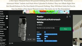 2 LEAKED FREE SPACE ITEMS!? NEW LAYERED CLOTHING ITEMS LEAKED! [ROBLOX] #Shorts