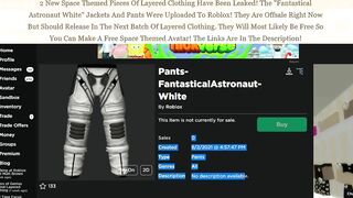 2 LEAKED FREE SPACE ITEMS!? NEW LAYERED CLOTHING ITEMS LEAKED! [ROBLOX] #Shorts