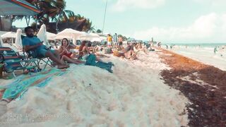 SHARE THIS! Playa Del Carmen Beach Walk 4k Now April 2022 Mexico