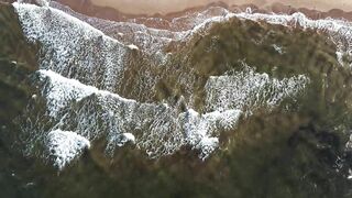 Waves on the beach in Canada