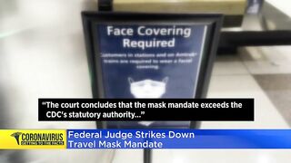 Federal judge strikes down travel mask mandate, but no change yet on CTA or Metra