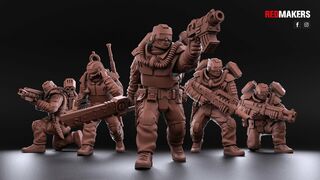 Airborne Division - Squad of the Imperial Force. Models for 3D printing.