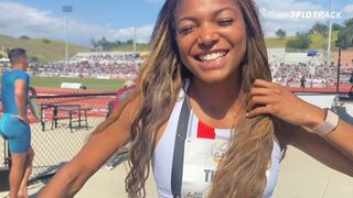 Gabby Thomas Reacts To 10.86 100m At Golden Games