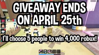 5 PEOPLE WILL WIN 4,000 ROBUX EACH!!! (Tower Defense Simulator - ROBLOX)