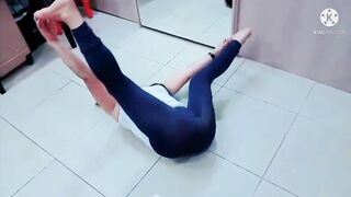 Spirituality Yoga & Gymnastics with Philippines  Girl  Stretching Legs Exercises @MBCsan vlogs