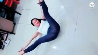 Spirituality Yoga & Gymnastics with Philippines  Girl  Stretching Legs Exercises @MBCsan vlogs