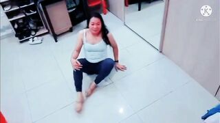 Spirituality Yoga & Gymnastics with Philippines  Girl  Stretching Legs Exercises @MBCsan vlogs