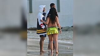 Rihanna and asap Rocky enjoy time on the beach in Barbados ????????