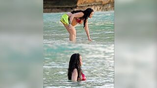 Rihanna and asap Rocky enjoy time on the beach in Barbados ????????