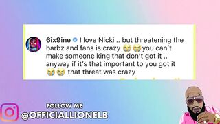 6ix9ine Claps At Nicki Minaj…YOU’RE DESPERATE!