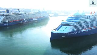 BRAND NEW CELEBRITY BEYOND ARRIVES AT THE PORT OF SOUTHAMPTON FOR HER MAIDEN VOYAGE