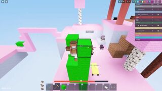 Dominating server to server using yuzi kit in roblox bedwars