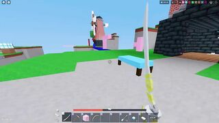 Dominating server to server using yuzi kit in roblox bedwars