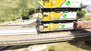 ???? GTA 5 - HIGH SPEED TRAIN CRASH COMPILATION - Train Derailment Epic Crash Tests