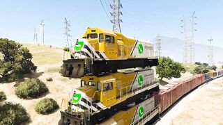 ???? GTA 5 - HIGH SPEED TRAIN CRASH COMPILATION - Train Derailment Epic Crash Tests