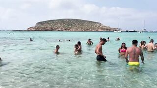 IBIZA Beach Spain Summer - BEACH Cala Comte WALK HD Best Beach of Ibiza