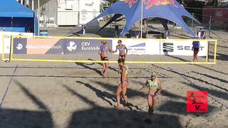 Beach Volleyball Girls Doing Everything To Win