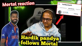 Mortal reaction on Hardik pandya following him on Instagram ????