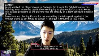 Coach Kkoma in Tears Over Kespa/Asian Games Situation (Translated)