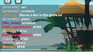 I met 3 Devs and @Spekツ  in 1 server (Roblox Bedwars)